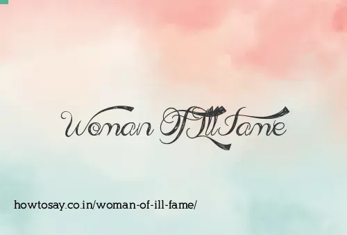 Woman Of Ill Fame