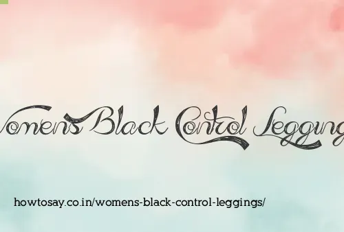 Womens Black Control Leggings