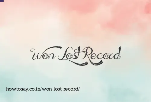 Won Lost Record