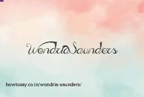 Wondria Saunders
