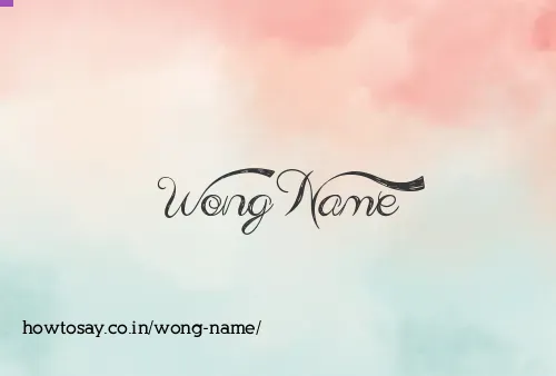 Wong Name