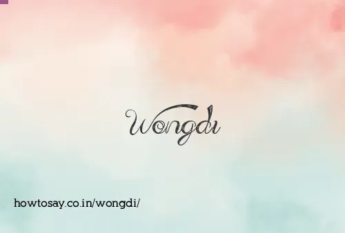 Wongdi