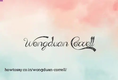 Wongduan Correll