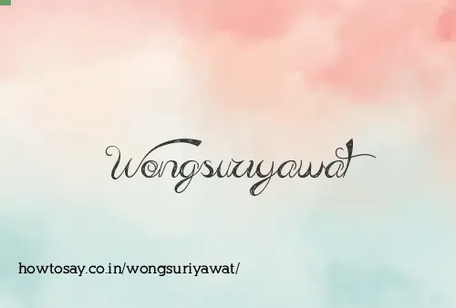 Wongsuriyawat