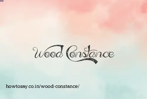 Wood Constance