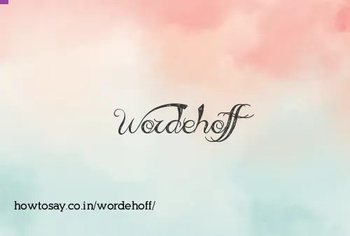 Wordehoff