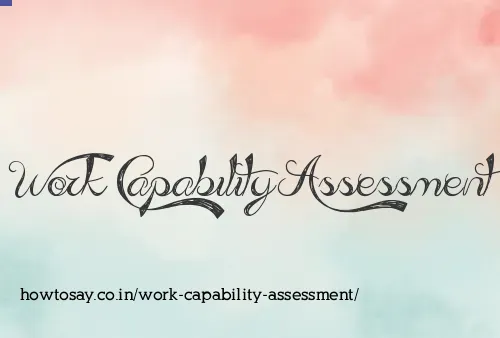 Work Capability Assessment
