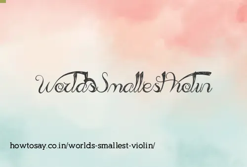 Worlds Smallest Violin