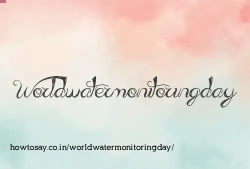 Worldwatermonitoringday