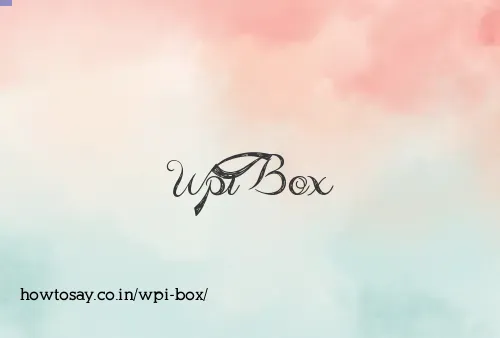 Wpi Box