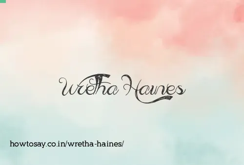 Wretha Haines