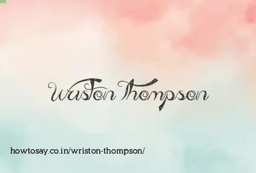 Wriston Thompson