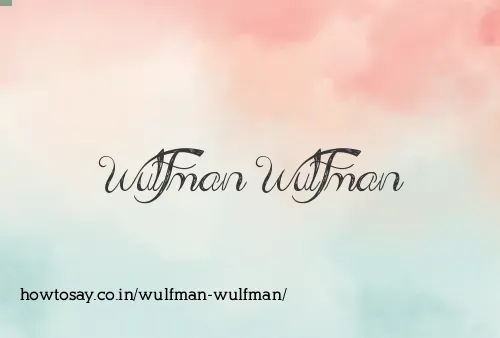 Wulfman Wulfman