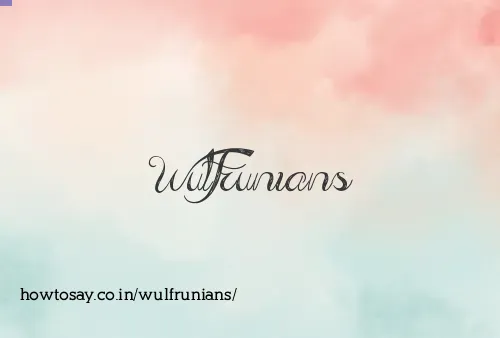 Wulfrunians
