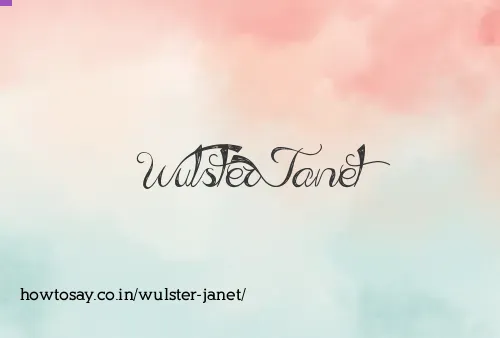 Wulster Janet