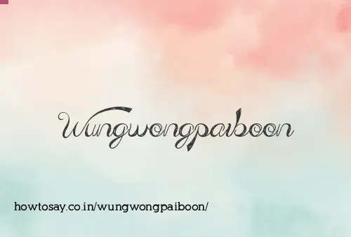 Wungwongpaiboon