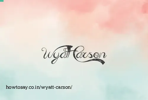 Wyatt Carson