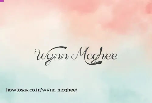 Wynn Mcghee