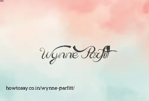 Wynne Parfitt