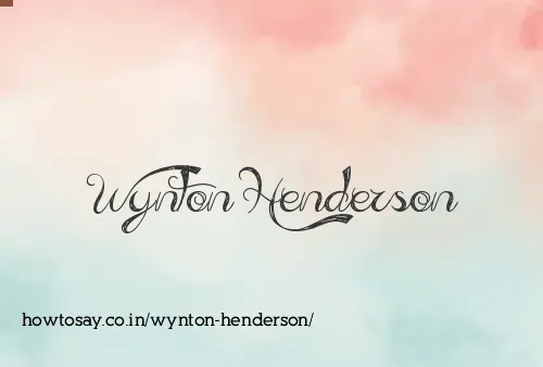Wynton Henderson