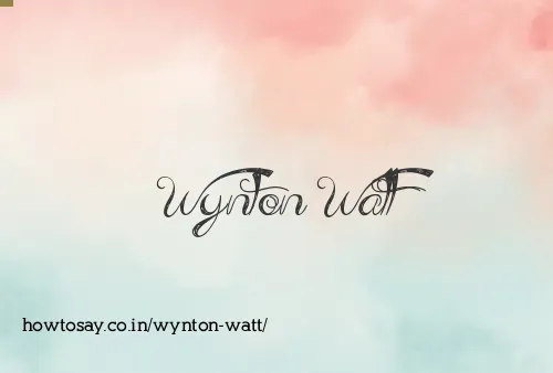Wynton Watt