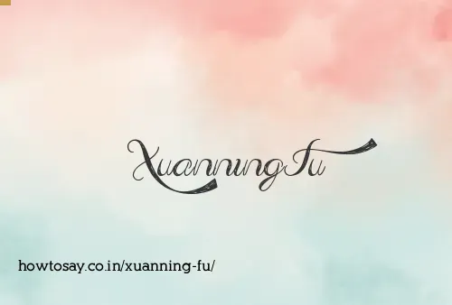 Xuanning Fu