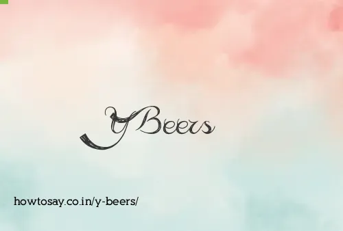 Y Beers