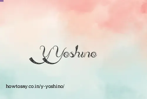 Y Yoshino