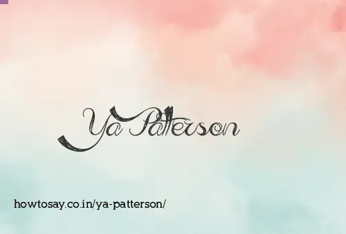 Ya Patterson