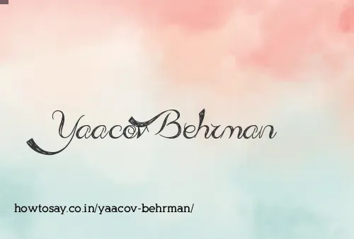 Yaacov Behrman