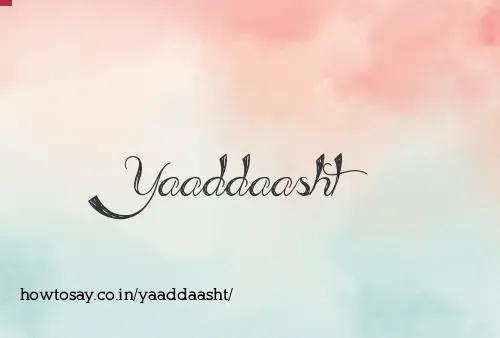 Yaaddaasht