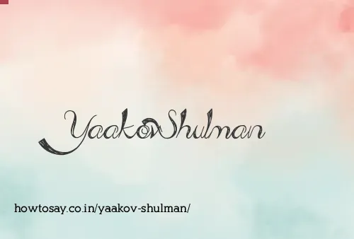 Yaakov Shulman