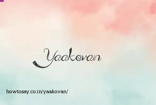 Yaakovan