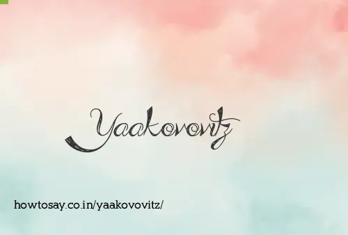 Yaakovovitz