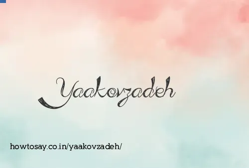 Yaakovzadeh