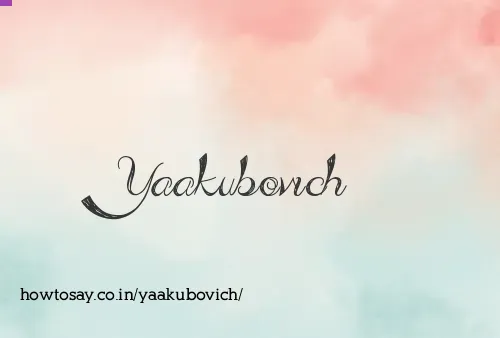 Yaakubovich