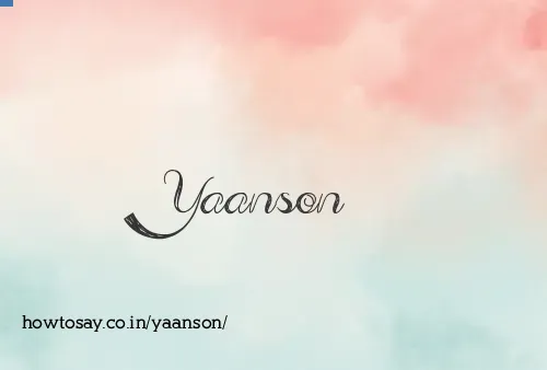 Yaanson