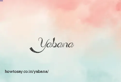 Yabana