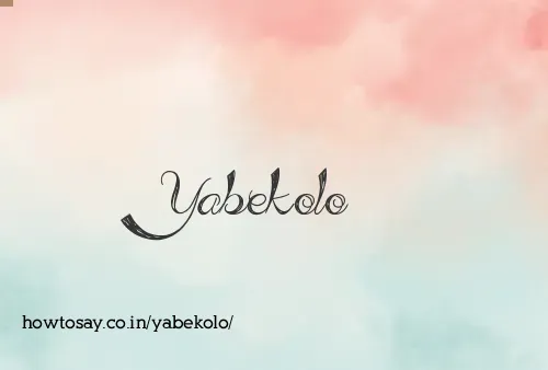 Yabekolo