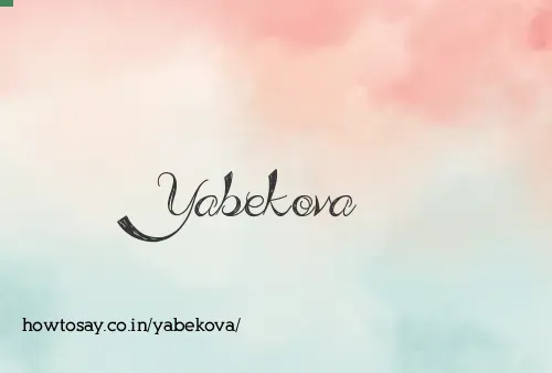 Yabekova