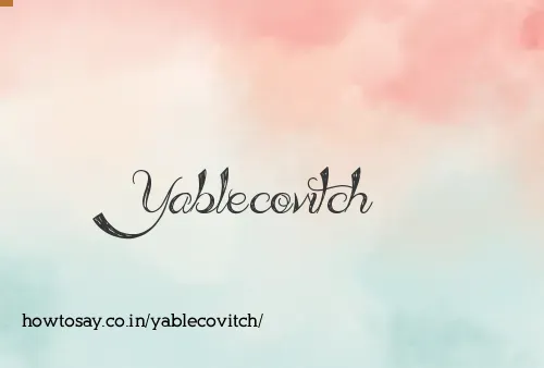 Yablecovitch