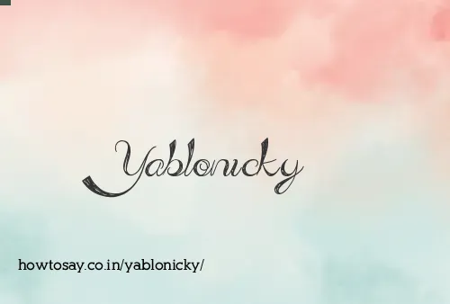 Yablonicky