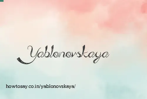 Yablonovskaya