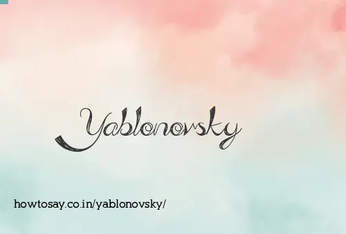 Yablonovsky