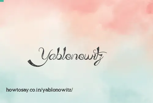 Yablonowitz