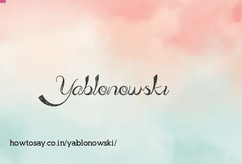 Yablonowski