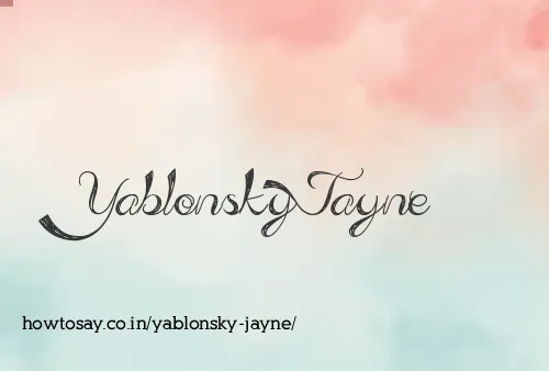 Yablonsky Jayne