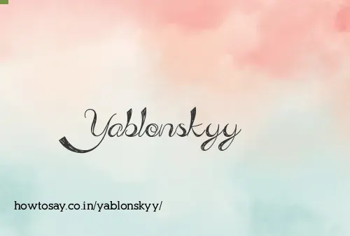 Yablonskyy