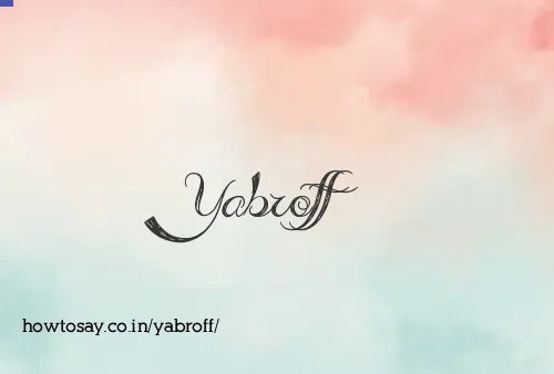 Yabroff