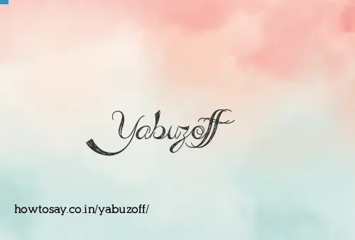Yabuzoff